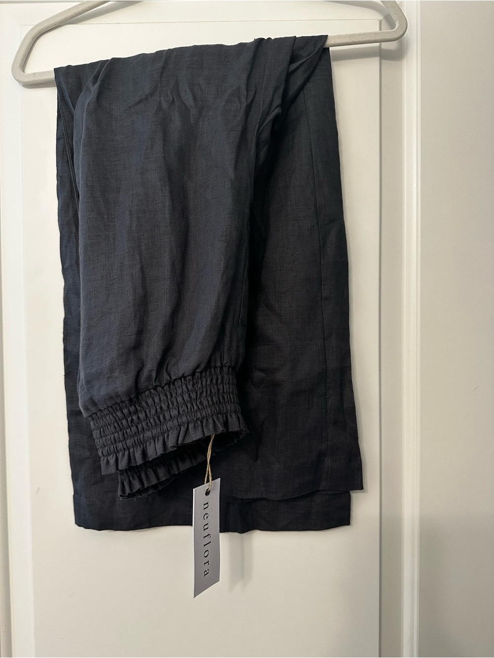 Neuflora Anna Linen Elastic-Waist Pants NWT